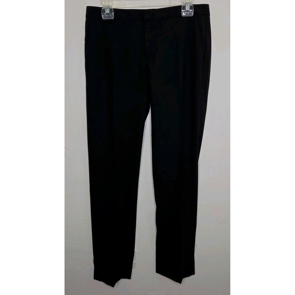 Women Black Banana Republic Harper Crop Straight Leg Dress Pants Size 6 Long 6L